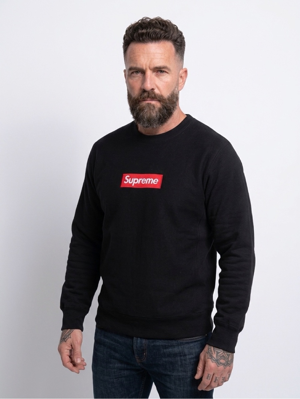 Supreme Men's Black Hoodie